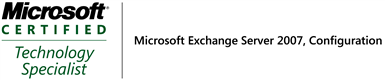 Microsoft Certified Technology Specialist: Microsoft Exchange Server 2007, Configuration